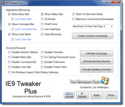 Official Download Mirror for IE9 Tweaker Plus