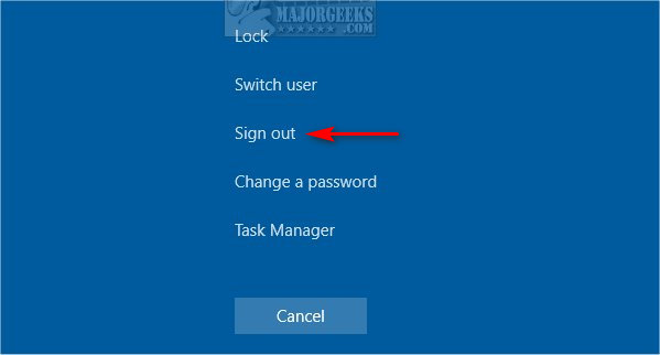 4: Sign out of Windows 10 Using Alt + F4