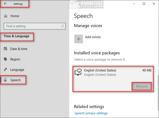 How To Add And Remove Speech Voices In Windows 10 Majorgeeks