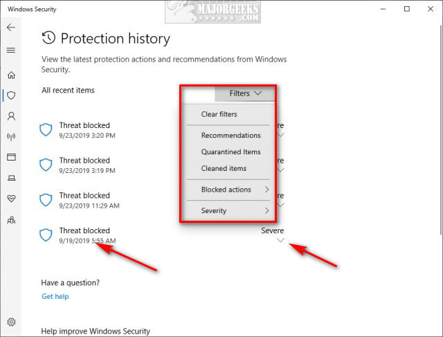 How To Manage Windows Defender Antivirus Found Threats Majorgeeks