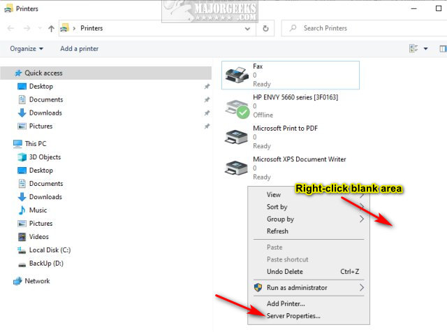 How To Uninstall A Printer Driver In Windows Majorgeeks